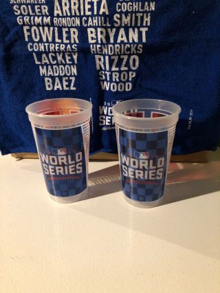 Game Issued Chicago Cubs World Series 2016 Beer Mug Cup Baseball Wrigley Field