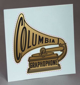Precut Columbia Disc Phonograph Gramophone Water Slide Decal