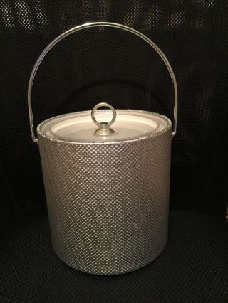 Vintage KRAFTWARE Ice Bucket Insulated with Lid Handle Ice Tongs Barware Kitchen 3