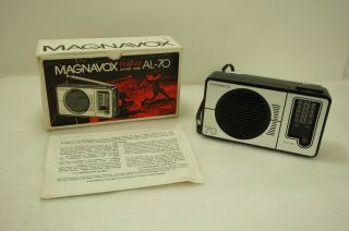 Vintage Magnavox Al - 70 Am/fm Pocket Radio Nos