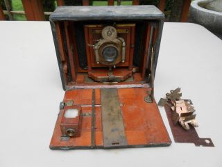 Antique Rochester Optical Co.  Bellows Camera,  Mostly