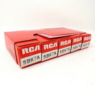 Vintage Rca Electron Tubes - (5) 5bk7a - Nos In The Box  Srt003