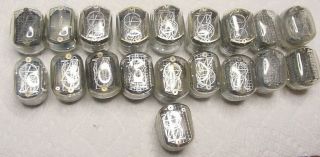 Assort.  Pulls 19 Nixie Tubes Some Jan 6822 Most Marking Can 