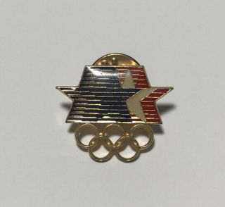 1984 Los Angeles La Olympics La84 Pin Stars And Rings