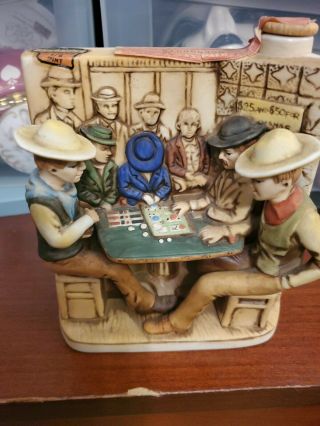 1975 Haas Brothers Collectible Decanter - Faro Bank At Old Orient Saloon Bizbee