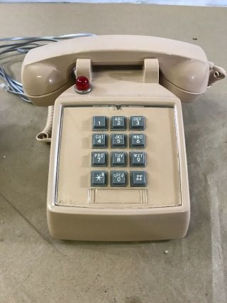 Vintage Premier Model 2500 Push - Button Desk Phone With Red Light For Calls J10