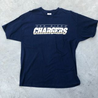 Vintage 1990’s San Diego Chargers T - Shirt Printed On An Xl Hanes Beefy - T