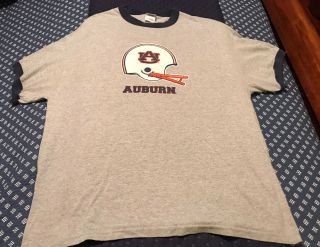 One Of A Kind Auburn University Gray T - Shirt Xl - Vintage Helmet - Heavy Cotton