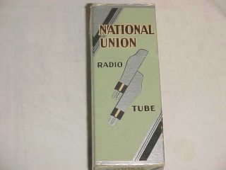 30s American Art Deco Machine Age Design National Union Radio Tube W/ Box