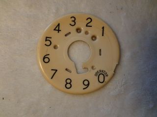 1934 Plastic Or Celluloid Number Plate For Western Electric Dial