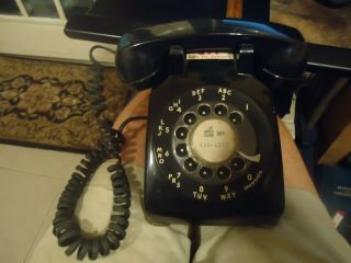 Vintage Black Rotary Desk Phone Western Electric Bell System C/d 500