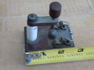 Vintage Crystal Radio Detector W Cat 