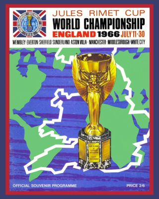 1966 World Cup Poster Of Official Program Cover,  8x10 Photo