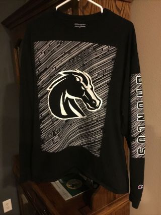 Champion Boise State Broncos Football Men’s Black Long Sleeve Shirt Champion Xl