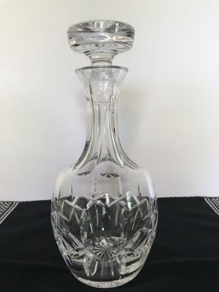 Vintage Atlantis Sofia Crystal Whiskey / Wine Decanter Block Hand Cut Crisal Vgc