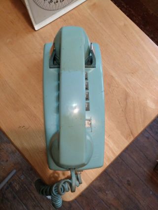 Vintage Western Electric Blue Push Button Wall Phone