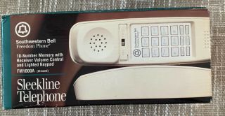 Southwestern Bell Freedom Phone Fm1000 - Almond Sleekline Telephone - Nos - Vtg