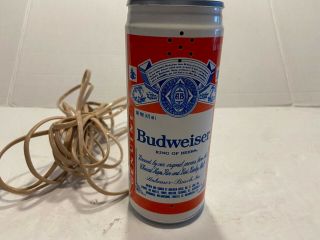Vintage Budweiser Beer Can Push Button Phone,  Novelty 1980s,  W/ Phone Cord