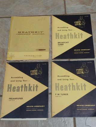 Heathkit Manuals,  Model Dx - 60a Transmitter,  Tuner Bc - 1a Tuner Fm - 4.  Preamp Wa P2