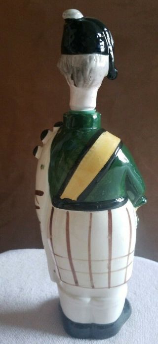Arnart Vintage Rare Figural Porcelain Ceramic Scotch Whiskey Decanter Bottle 3