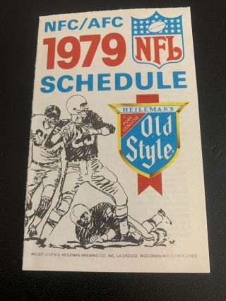 Nfl 1979 National Football League Nfc/afc Schedule - Old Style