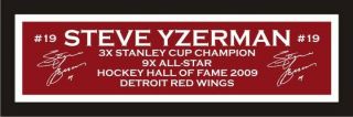 Steve Yzerman Color Nameplate For Signed Autographed Hockey Jersey Photo Puck