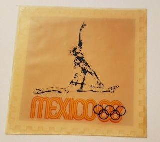 1968 Mexico City Olympics Vintage Decal Label Memorabilia