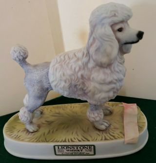 1975 Lionstone Porcelain French Poodle Dog Mini Decanter