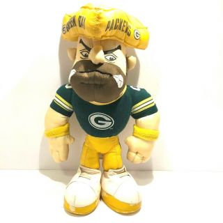 Vtg 1997 Green Bay Packers Cheese Head Plush Mascot Collectable Fan Souvenir 14 "