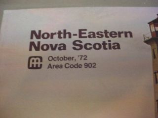 1972 North Eastern Nova Scotia Telephone Book Phone Yellow Pages Advertising