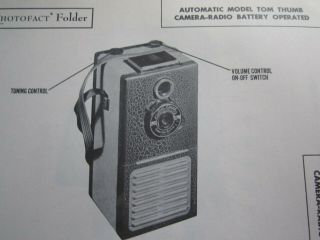 Automatic Tom Thumb Camera Radio Photofact