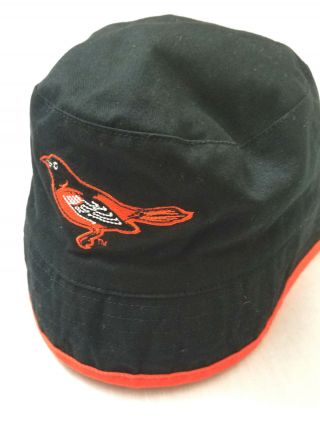 Miller Lite Baltimore Orioles Bucket Hat Reversible Black Orange Men Baseball