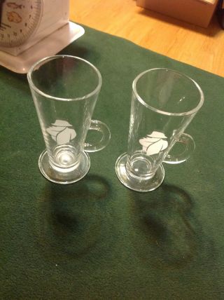 Clear Glass Irish Coffee Footed Cups Mugs - Enjoy Responsibly 3