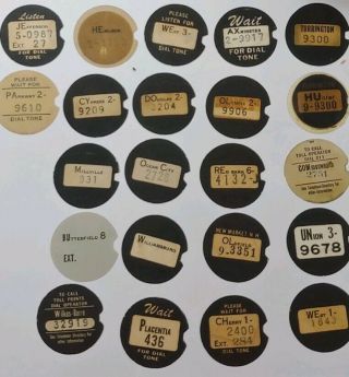 Western Electric Telephone Dial Center Card Stock Dial Cards Number Cards 10