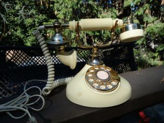 Vintage French Style Rotary Dial Telephone Made In Korea
