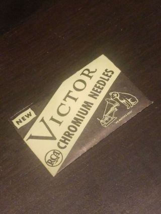 Gramophone Phonograph Needle Packet Rca Victor Chromium Full Old Stock