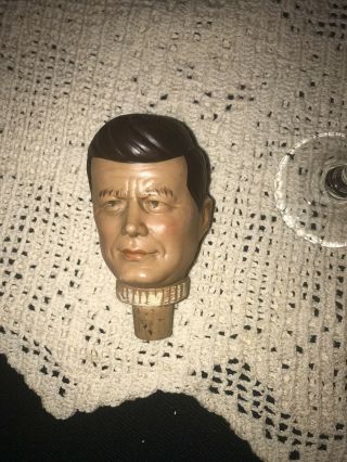 Former President John Kennedy (bust) Wine Bottle Stopper With Cork