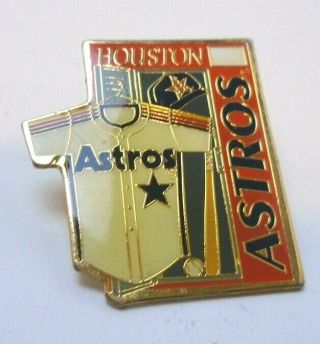Houston Astros Locker With Jersey Mlb Baseball Pin Enameled 1990s