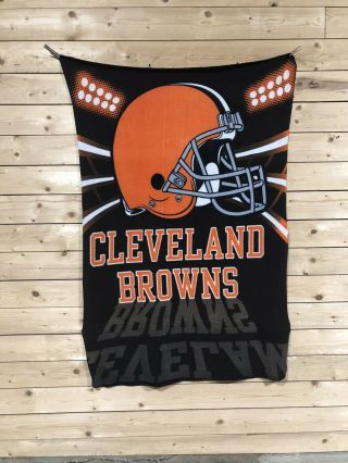 Cleveland Browns Nfl Fleece Throw Blanket Large Size 50 " X60 "