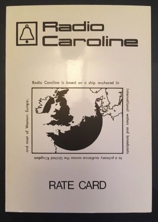 Pirate Radio Caroline 1976 Advertising Rate Card