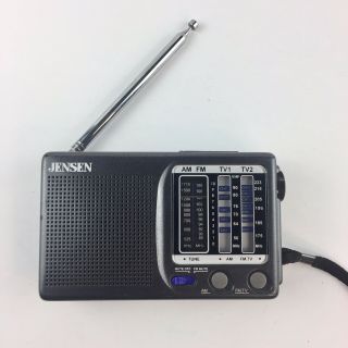 Vintage JENSEN Model MR - 400 Pocket Transistor AM / FM / TV Band Radio Hand Strap 2