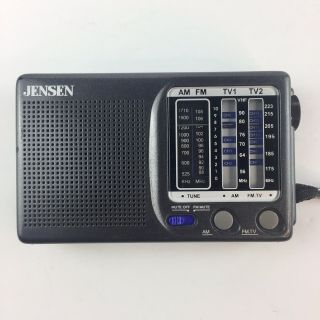 Vintage JENSEN Model MR - 400 Pocket Transistor AM / FM / TV Band Radio Hand Strap 3