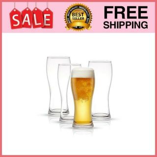 Pack Of 4 Four Beer Glass Set Pilsner Pint Mug Tall Highball Glasses 16 Oz