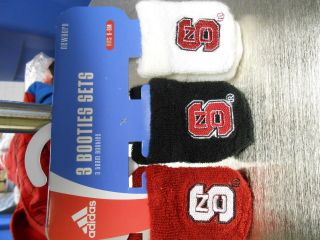 Ncaa Nc North Carolina State Wolfpack Bootie Socks 3 - Pack 6 - 9 Months