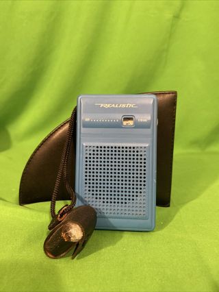 Vintage Realistic 12 - 202 Hand Held 6 Transastor Am Radio - Blue - Sounds Great