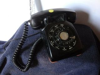 Vintage Rotary Telephone - Black - Bell System Made By Western Electric