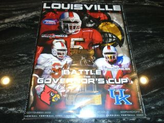 Louisville Cardinals Football Vs Kentucky Signed Game Program 9/2002