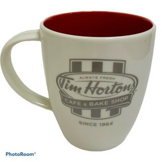 Tim Hortons 2014 Cafe Bake Shop Limited Edition Coffee Mug Red Interior 014 3