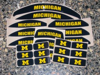 Michigan Wolverines Navy Bumper Football Helmet Decal Set Qty (1) Set 3m 20mil