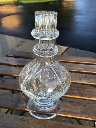 Vintage Crystal Glass Made In Czechoslovakia 4 Chamber Compartment Liquor Bottle
